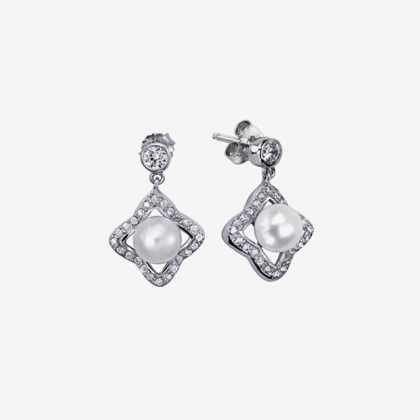 Pearl and Diamond Earrings